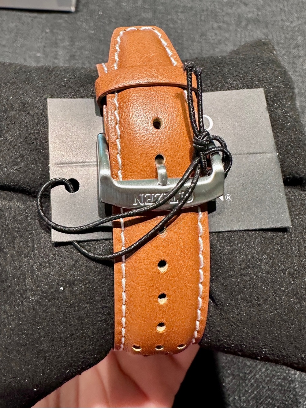 Citizen Men's Tan Leather Strap Chronograph Watch with Cream Dial - Picture 2 of 5